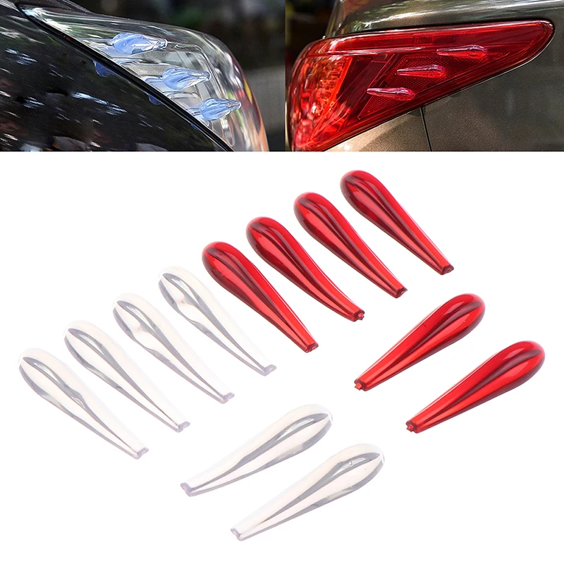 

FORAUTO 6 шт./компл. наклейка на задсветильник автомобиля, наклейка на воздушный поток, противоударный автомобильный спойлер, акриловый бампер, ...