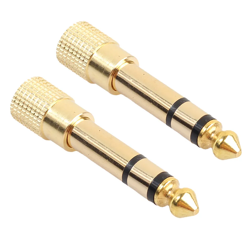 

1/2/5pcs X 6.3mm 1/4 Male Plug To 3.5mm 1/8 Female Jack Stereo Headphone Audio Adapter Oxygen-free Copper-plated Stereo Plug