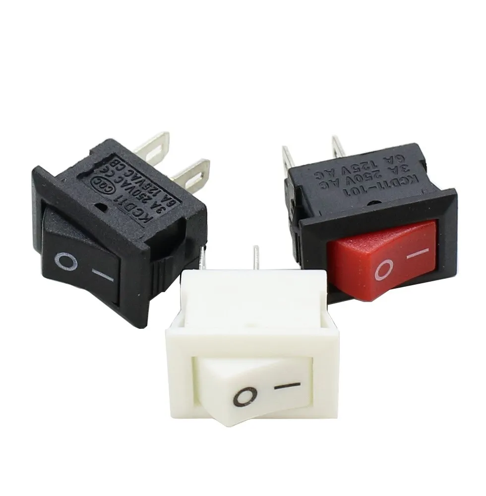

5/10 шт. кнопочный переключатель 10x15 мм SPST 2Pin 3A 250V KCD11 кнопочный переключатель вкл/выкл 10 мм * 15 мм черный красный и белый