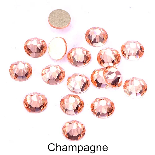Champagne SS16 144 шт. 2088 Одежда высшего качества прозрачный арт для ногтей со стразами с 16 украшения для ногтей блестящее Стекло Стразы, не требующие горячего крепления H0913 - Цвет: Champagne