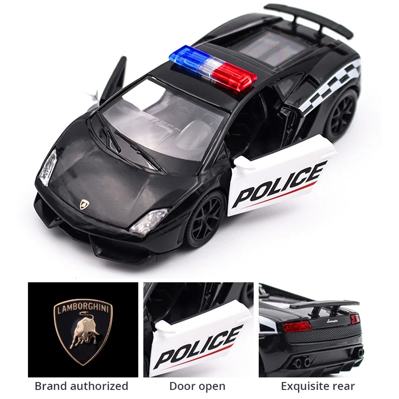 1:36 автомобиль Lamborghini Gallardo Dodge Challenger полицейский модель автомобиля из сплава