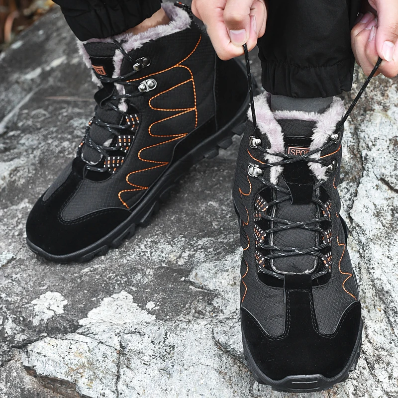 Мужские ботинки Мужская зимняя обувь модные зимние размера плюс кроссовки