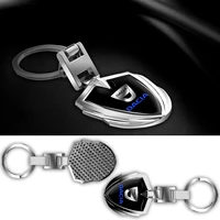 1pcs car styling car metal aluminum badge key ring key chain for dacia duster logan sandero stepway dokker lodgy car accessories