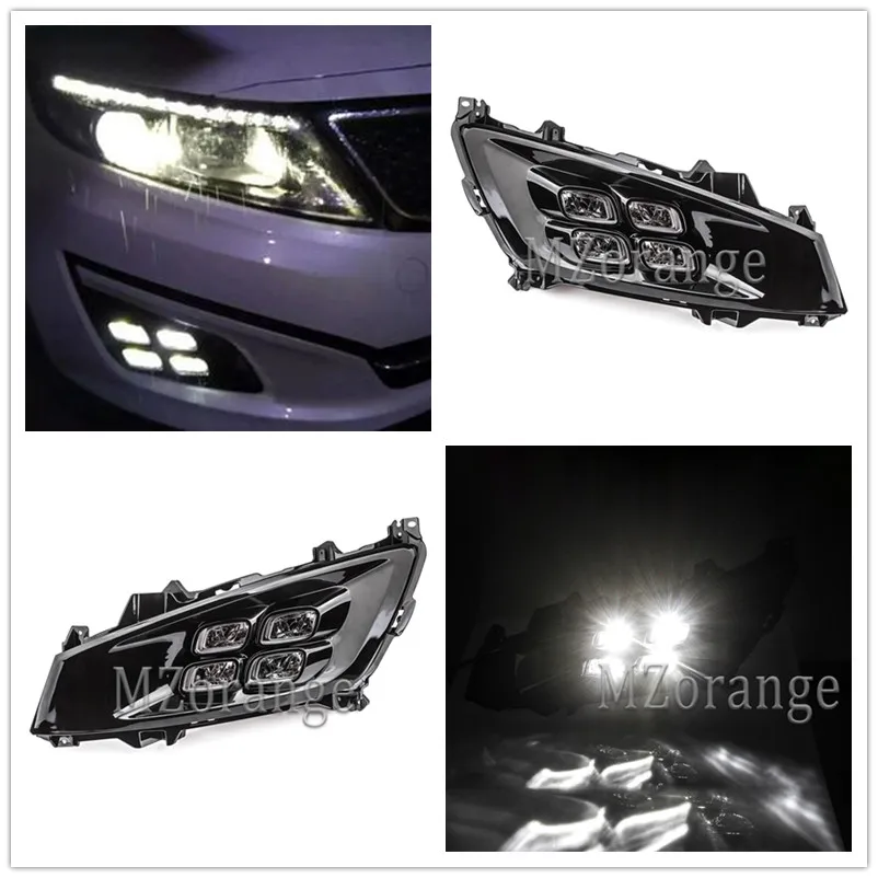 MZORANGE Светодиодный дневной светильник для Kia Оптима K5 2011- автомобильные аксессуары Водонепроницаемый АБС 12 В DRL Противотуманные фары украшения
