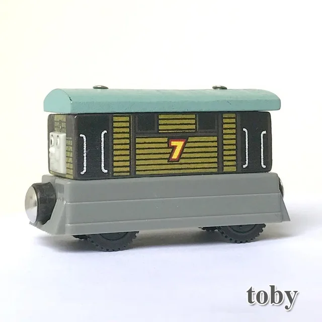toby Магнитный паровозик Томас и его друзья, Волшебная машина, горячие колеса,, паровозик Томас для детей, Подарочная игрушка, паровозик, модель, деревянный Паровозик - Цвет: toby