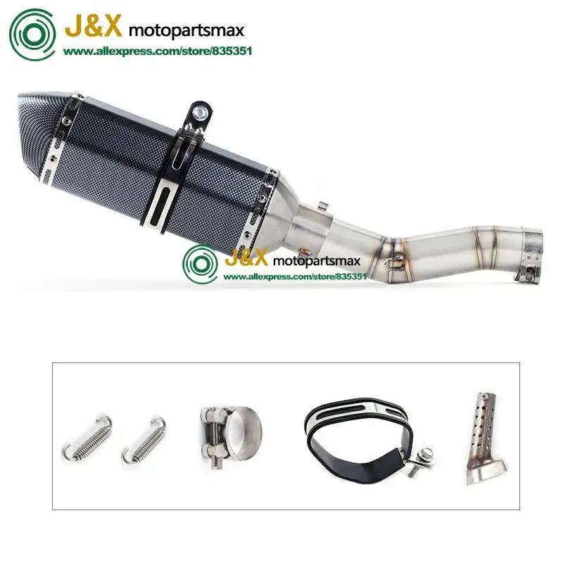 

Motorcycle Exhaust Muffler Full System Middle Link Connector Mid Pipe Slip On For suzuki GSX R600 R750 GSXR600 GSXR750 K7 2007
