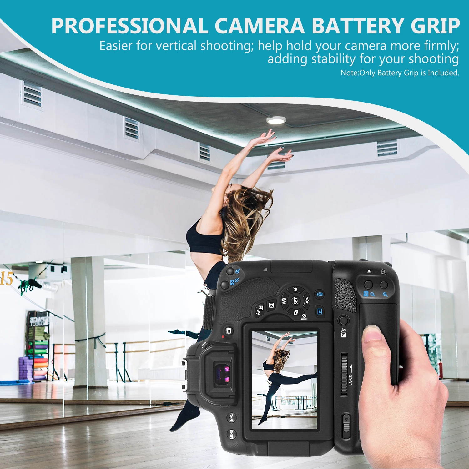 Neewer NW-760D Pro Аккумулятор Ручка Замена для BG-E18 с LCD-Дисплеем Встроенный 2.4G