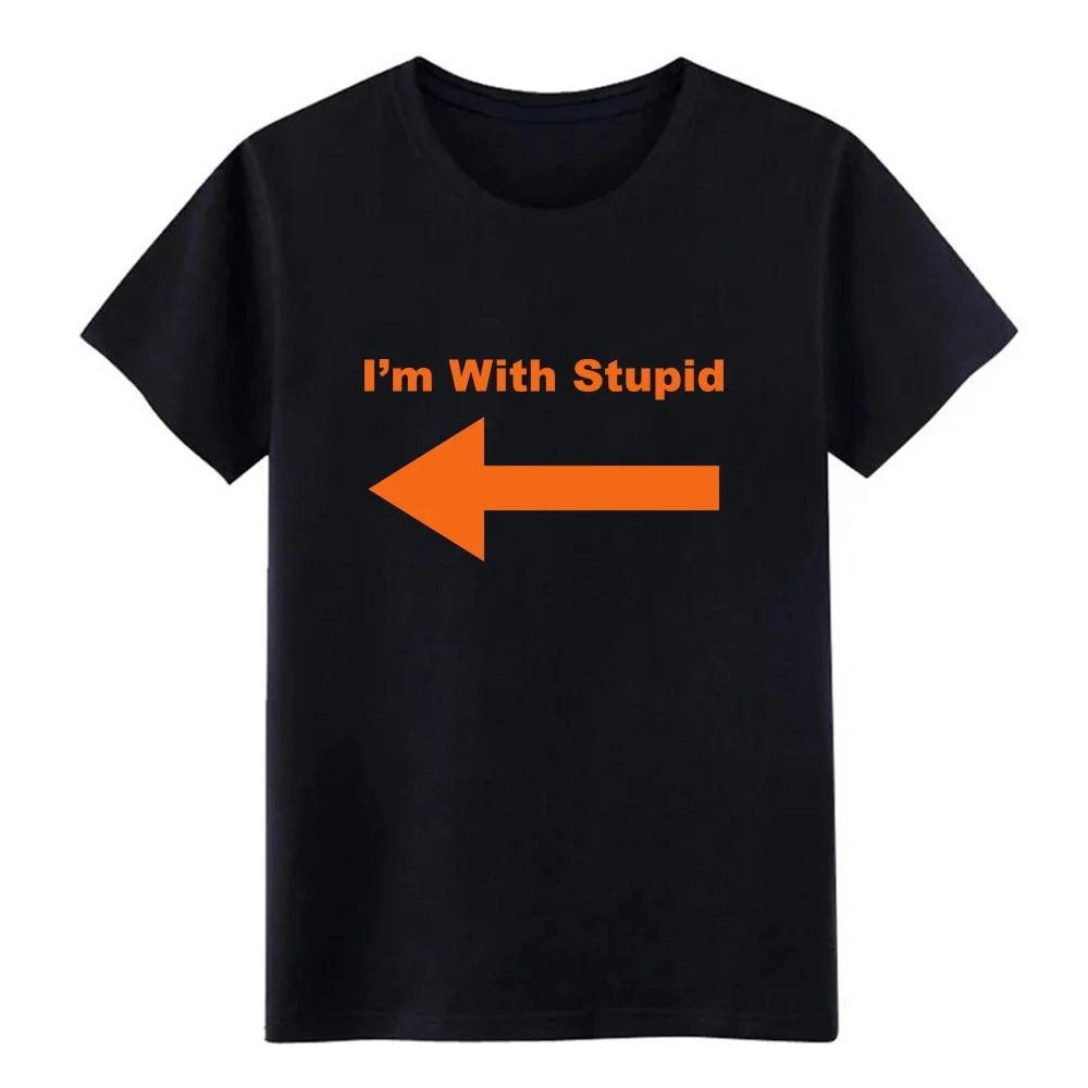 

Im With Stupid T-shirt Fashion Funny Printing Summer Casual 100%Cotton Men's Tee