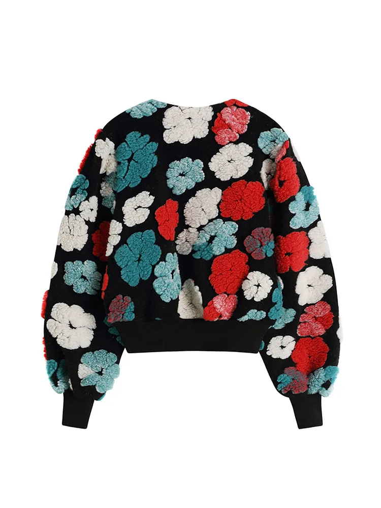 Женская винтажная куртка с цветочным принтом утепленная модная повседневная