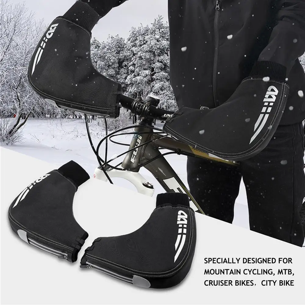 

Winter Thermal Mountain Road Cycling Bike Bicycle Bar Mitts Mittens Gloves Handlebar Cover Warmer Handle Cover Snow Adventure
