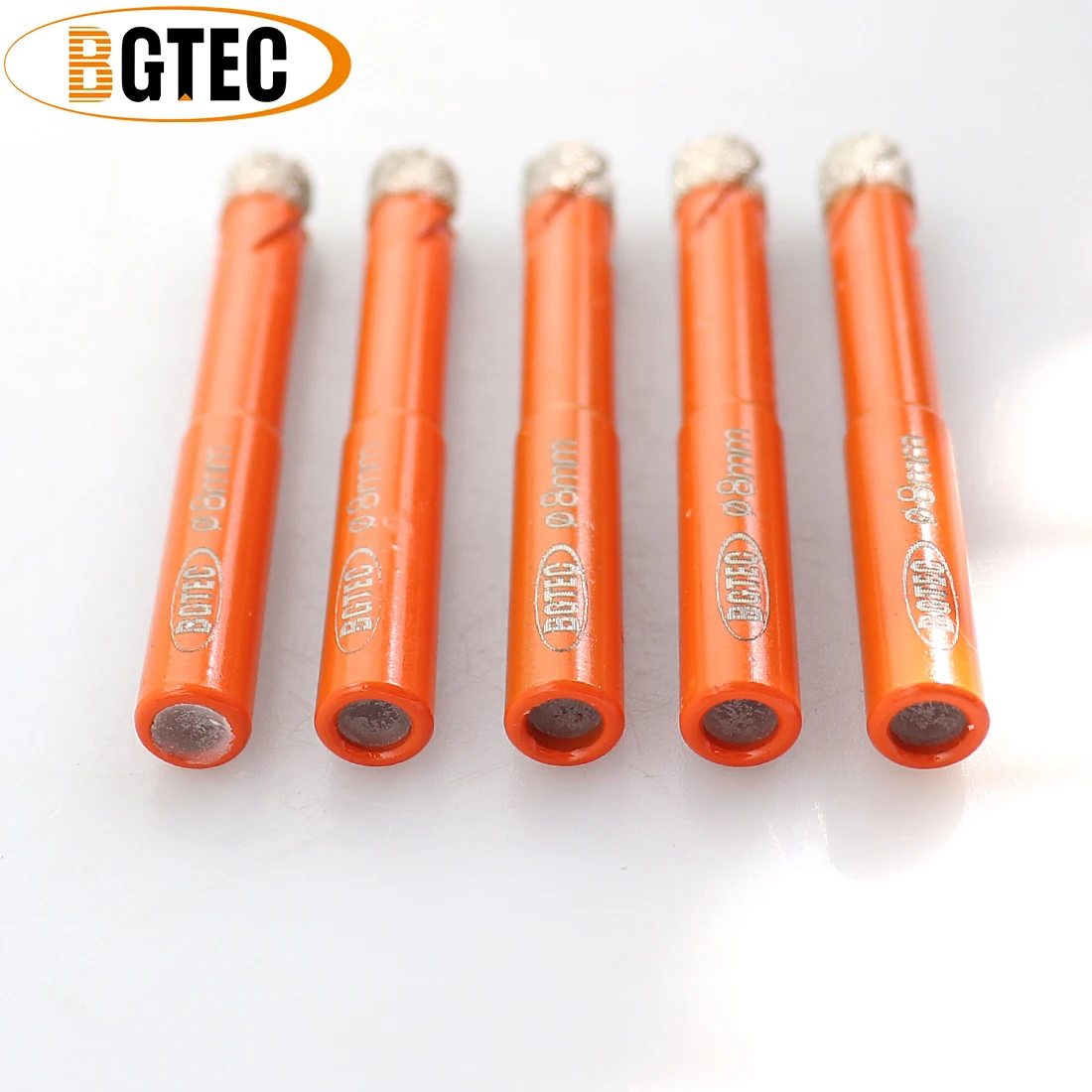 BGTEC 10 шт./компл. 8 мм сухие вакуумные пайки сверла с круглым хвостовиком Алмазные