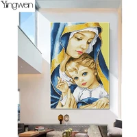 diy 5d diamond painting full kits religious madonna baby beads embroidery mosaic cross stitch icon gift home decor art sticker