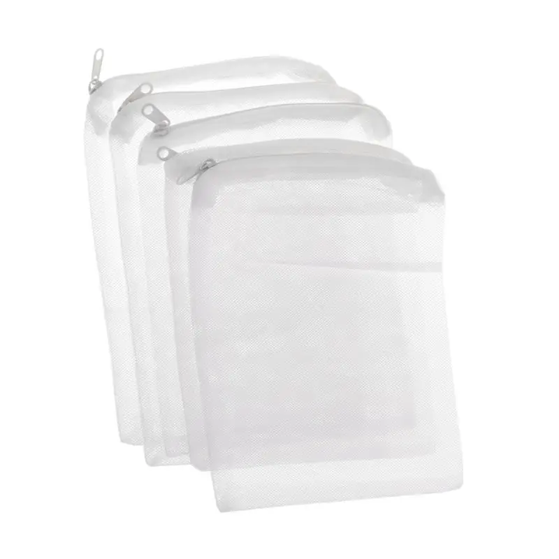 

5 Pcs/Set Aquarium Filter Bag Fish Tank Mesh Bag Zipper Net Pond For Bio Ball Active Carbon Isolation Storage 5 Sizes