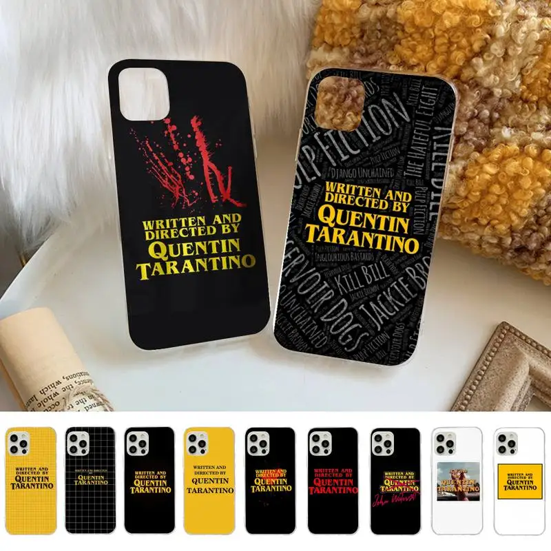 written-and-directed-by-quentin-tarantino-phone-case-for-iphone-13-8-7-6s-plus-x-5s-se-2020-xr-11-12-mini-pro-xs-max