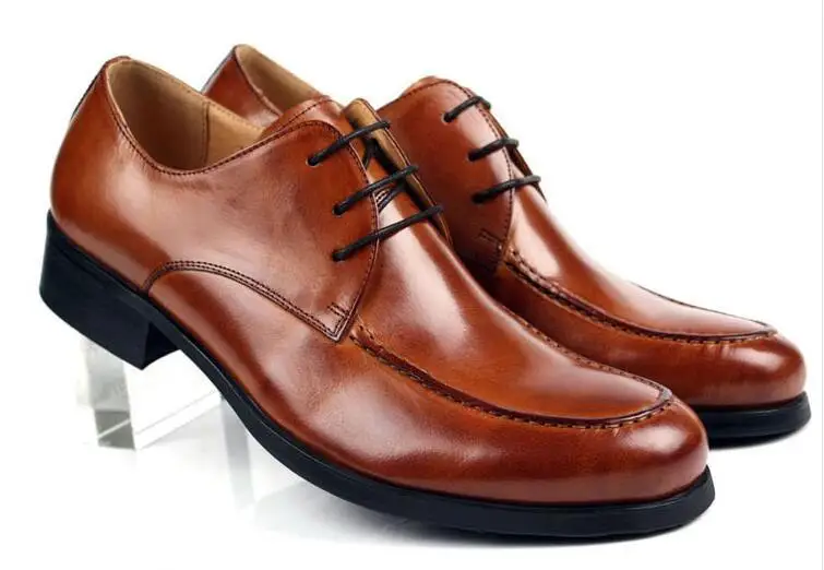 Классические мужские оксфорды из натуральной кожи с острым носком Модные