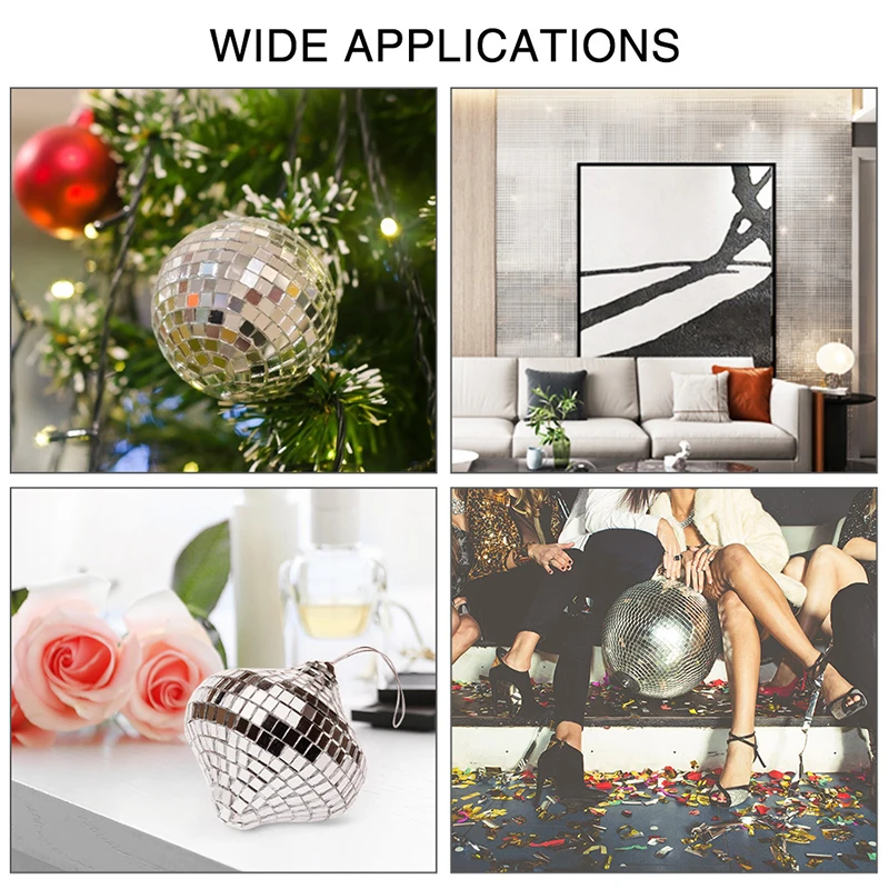 

Mini Square Mirrors Self-Adhesive Glass Craft Mosaic Tiles For DIY Hand Crafts Home Decoration Christmas Party KTV Decoration