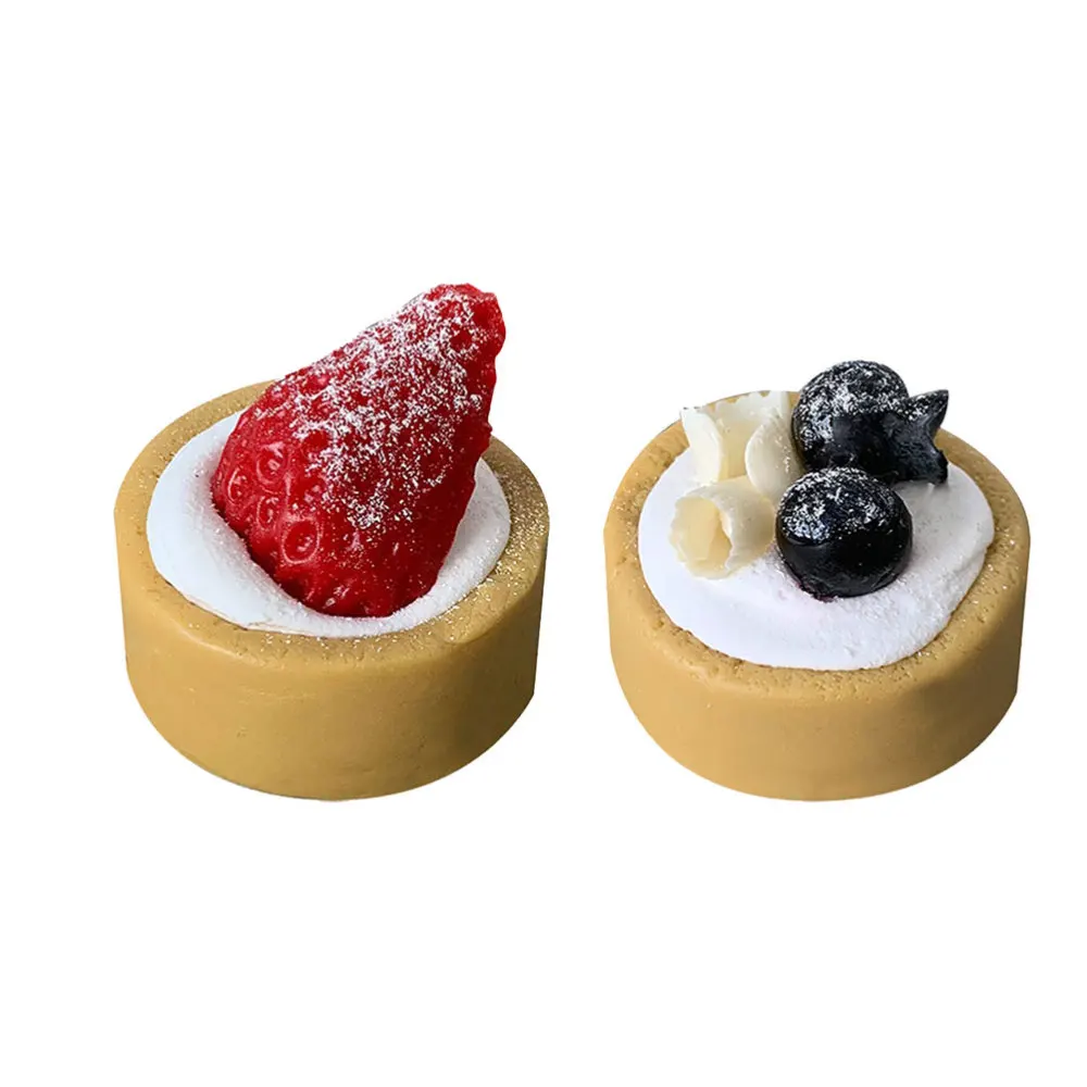 

1Pc Simulation Fruit Tart Fake Dessert Decoration Photography Prop Cabinet Ornament for Home Shop (A)