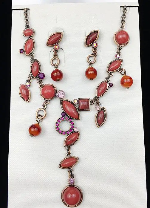 

10 Pcs/lot fashion women vintage novelty natural stone style necklace lot jewelry wholesale 200801-128