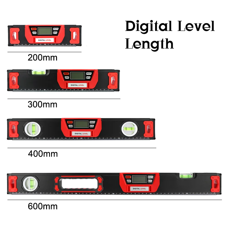 

200/300/400/600mm Digital Protractor Angle Finder Electronic Level 360Degree Inclinometer with Magnets Angle Slope Tester Ruler