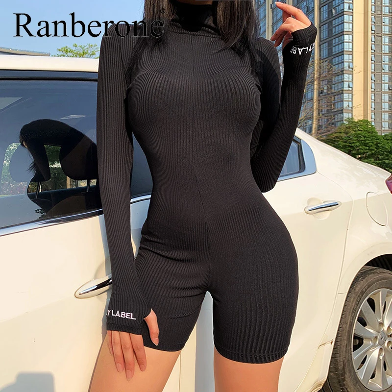 New Women Yoga Set Sportswear Outcity Sexy Jumpsuit Romper Long Sleeve Bodysuit Zipper V Neck 2020 Gym Set Women