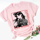 Футболка женская с принтом последнего Евангелиона ЭВА, забавная одежда с принтом манги в стиле Харадзюку, летние топы