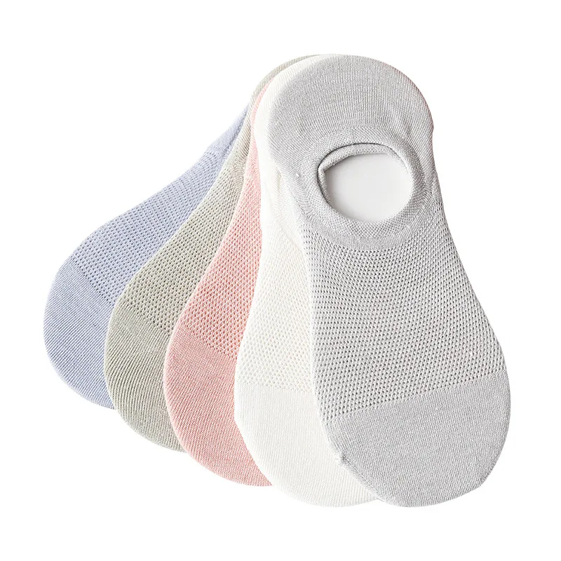 Носки невидимки женские с прорезями дышащие сетчатые силиконовые Нескользящие 5