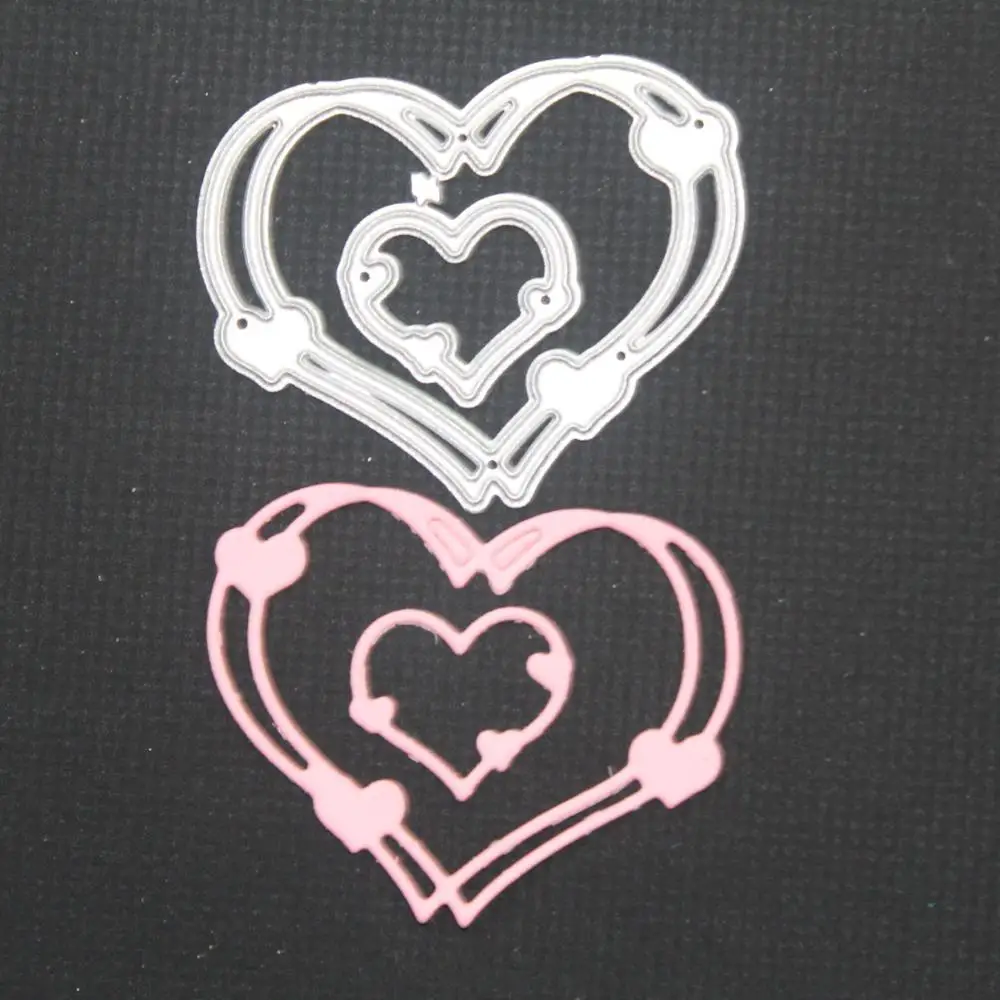 Любовь Сердце формы металлические режущие штампы Трафаретный Скрапбукинг