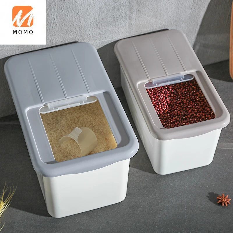 

Household Rice Storage Bucket/Rice Box Kitchen Supplies Plastic ect-Proof Moisture-Proof Storage Box 10kg Flour Storage Box