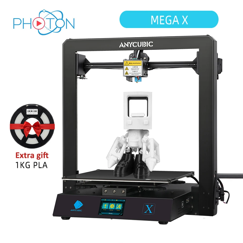 

NEW 3D Printer Anycubic Mega X Large Build Volume 300*300*305mm Z-Axis Dual Screw Rod Design PLA TPU ABS Filament impresora 3d