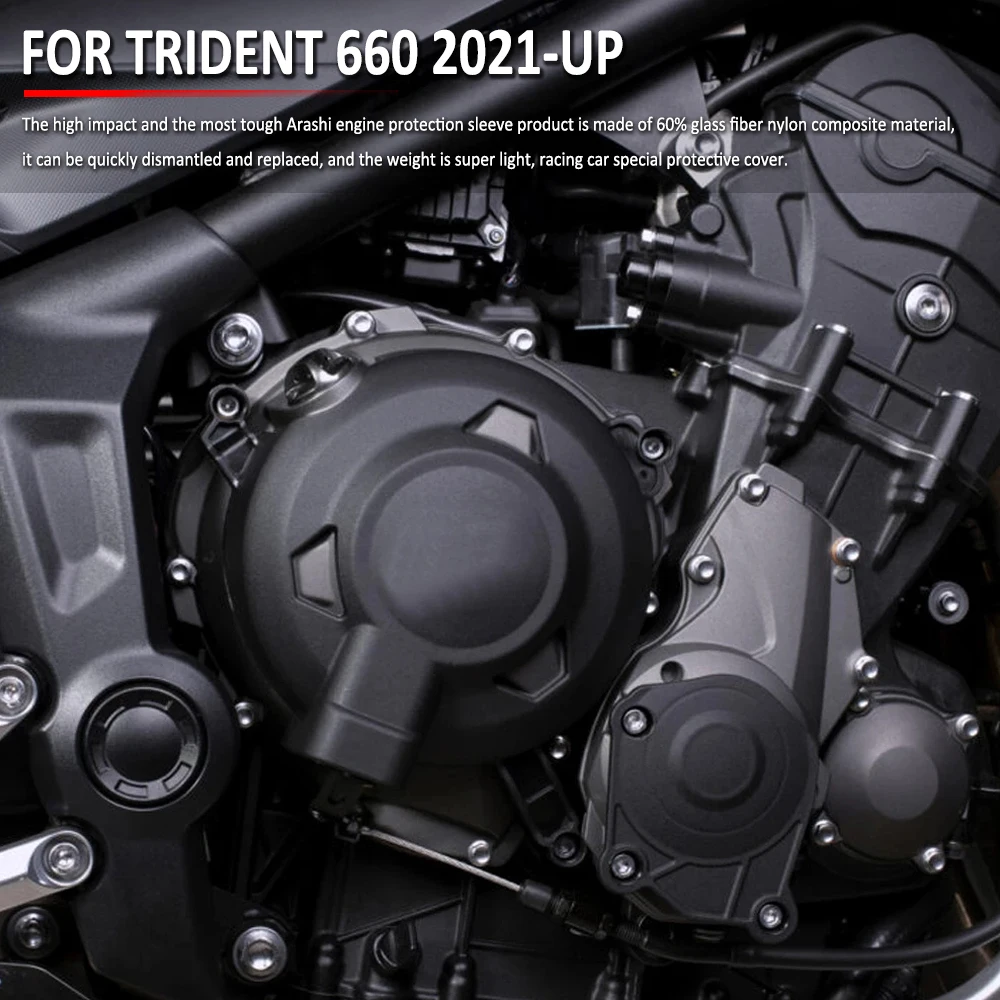 

NEW Fit For Trident 660 2021 Motorcycles Accessories Engine Guard Protection Case Cover Engine Covers Protectors