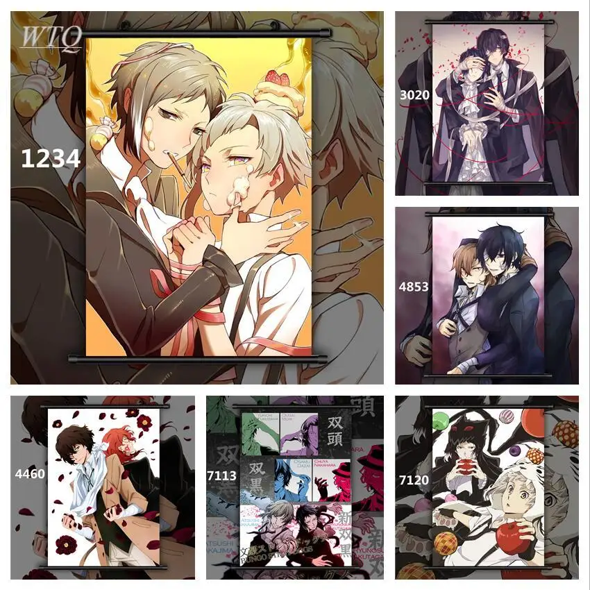 Настенный постер Bungou бродячие собаки дазай чууя атсуши аниме постеры Картина на