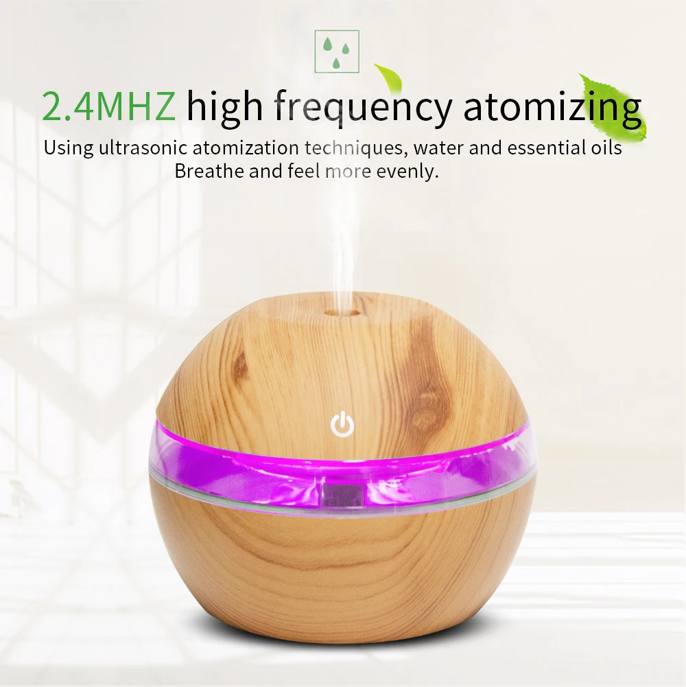 USB 003 Electric Ultrasonic Air Humidifier Aroma Diffuser Essential Oil Aromatherapy 7 Color LED Cool Mist Maker for Office Home