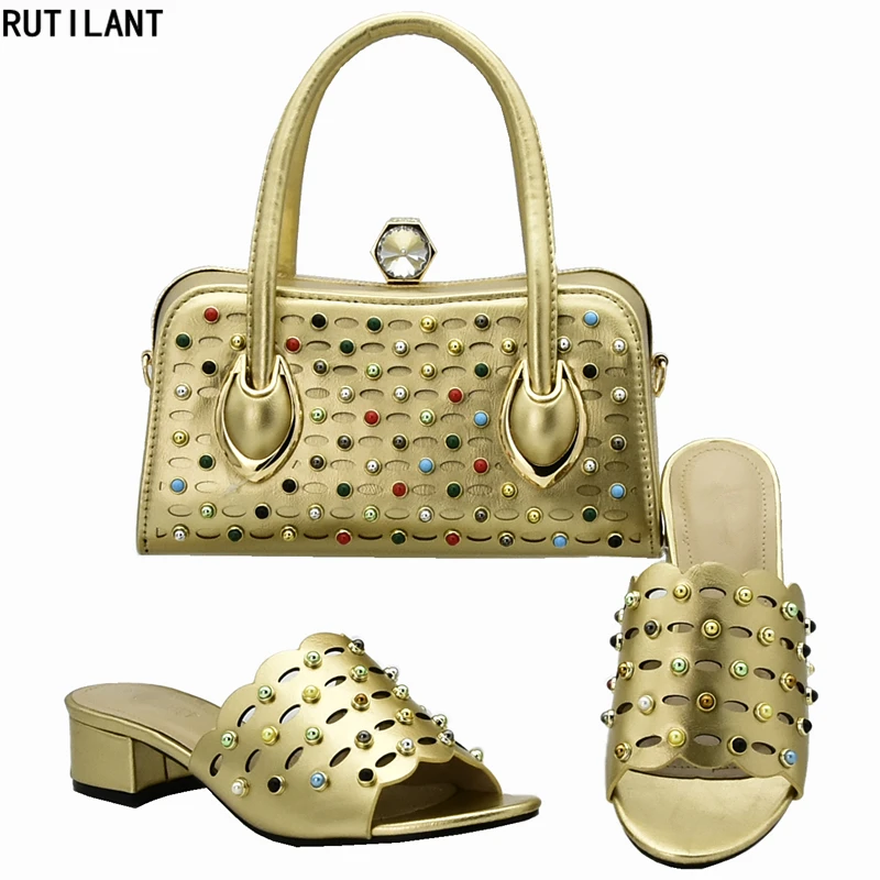 Новое поступление Итальянская обувь с подходящей сумкой для женщин итальянская