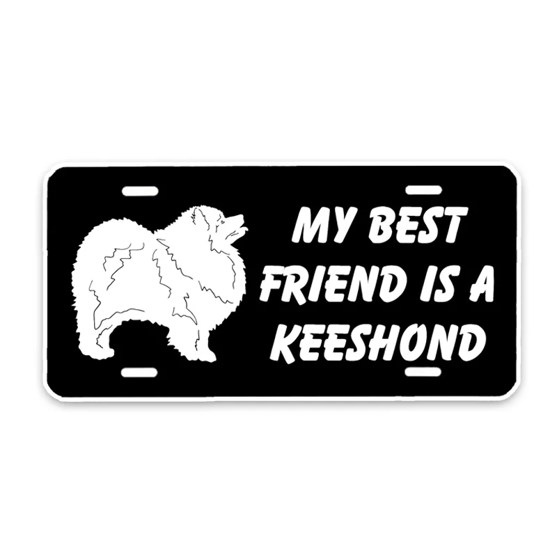 

Personality My Best Friend Is A Keeshond Dog Car Stickers Accessories Motorcycle Cover Scratches Waterproof PVC 15cm *7cm
