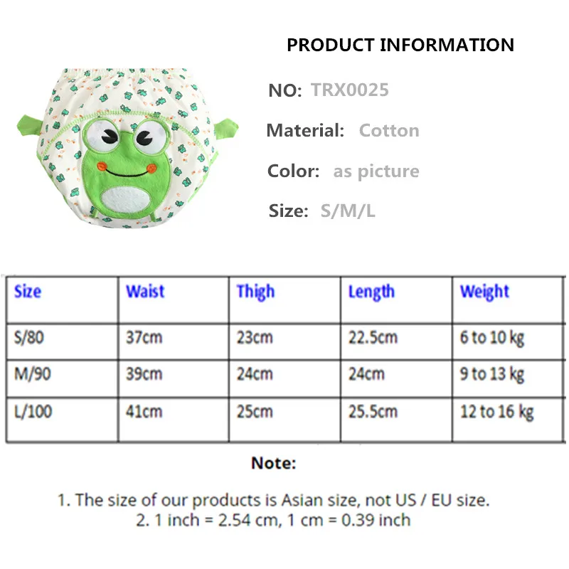 10 шт./лот детские подгузники моющееся нижнее белье тренировочные брюки 80/90/100|cloth