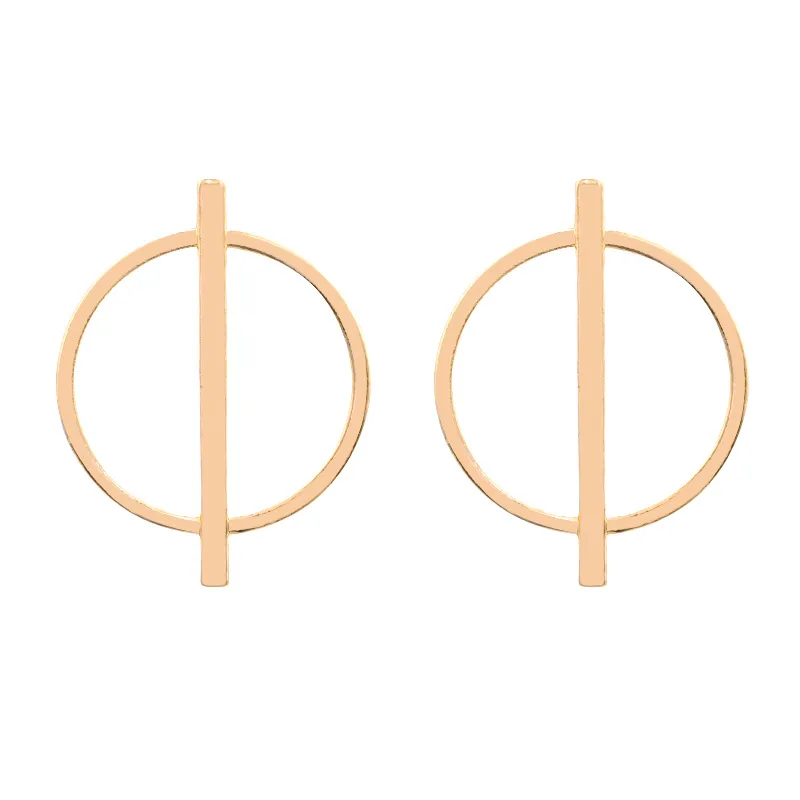 Европейские ювелирные изделия из Америки геометрические круглые серьги для