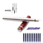 Квадратная крышка металлическая авторучка золотой пластины зажим иридий тонкий наконечник 0,5 мм модные письма чернилами для офиса Бизнес