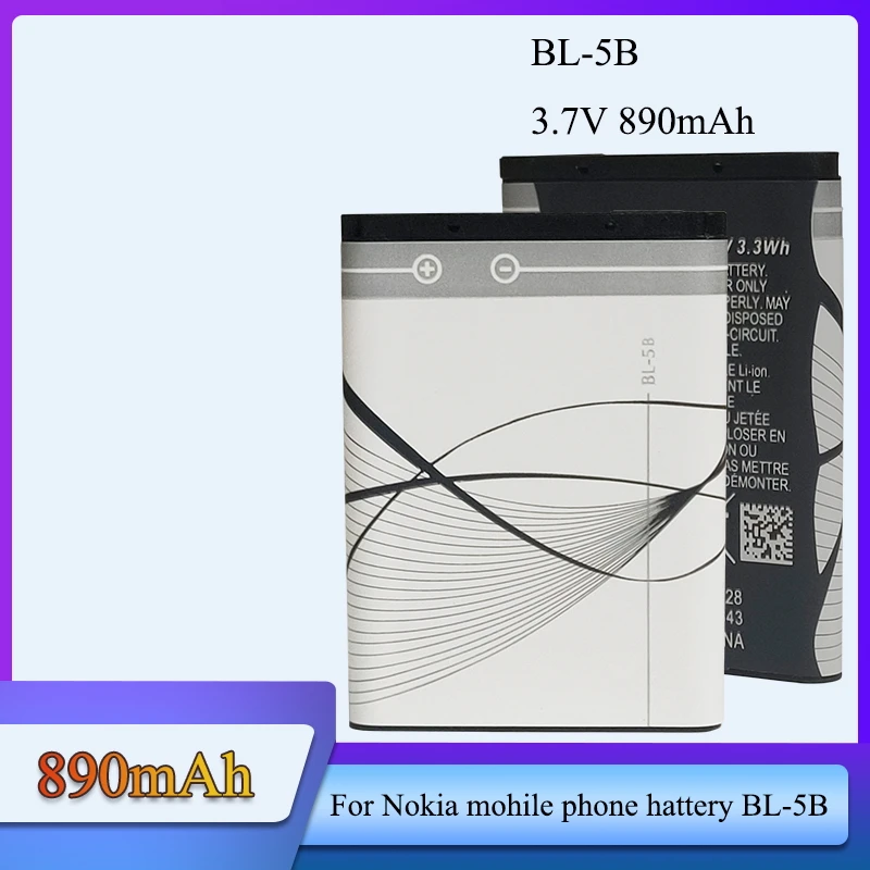 Аккумулятор для телефона BL 5B BL5B 3 7 в 890 мАч литий полимерная батарея Nokia N83 N80 6120 6230