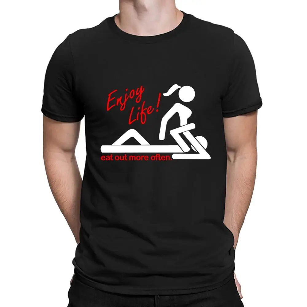 Doggystyle секс инструктор Enjoy Life 69 футболка дизайн S-5XL Солнечный свет Весна Аутентичные нормальная Новинка хлопковая футболка - Цвет: Black
