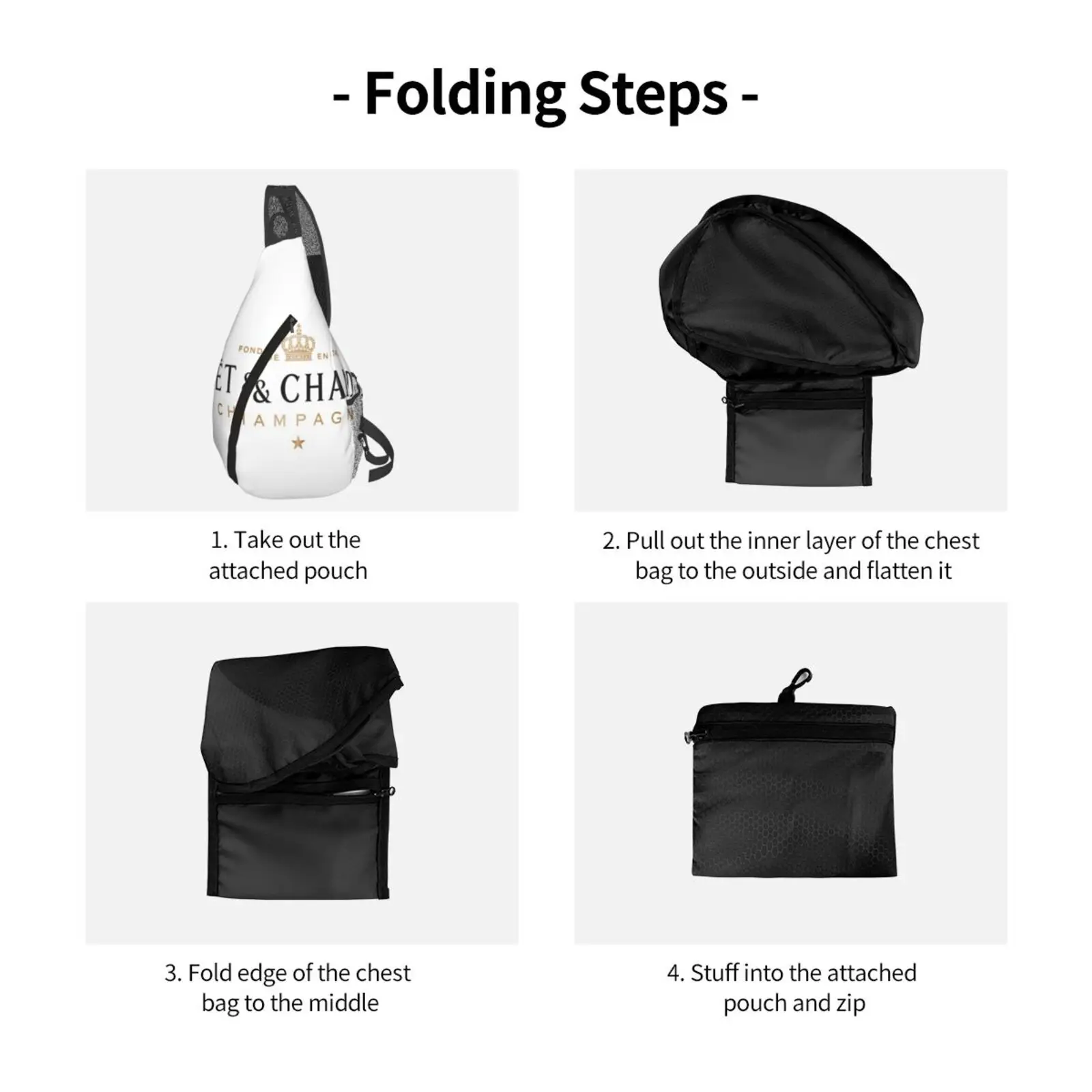 

Moet & Chandon Luxury Chest Bag, For Mens and Womens, Essential for Outdoor Sports Travel and School