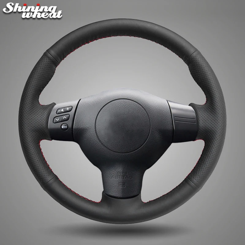 

Black Leather Car Steering Wheel Cover for Toyota Corolla 2004-2006 Caldina 2002-2007 RAV4 (US) 2004-2005 Scion tC
