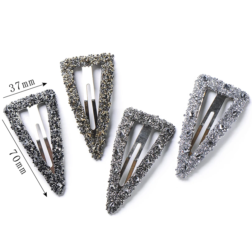 Женская заколка для волос из сплава с кристаллами в виде геометрических фигур