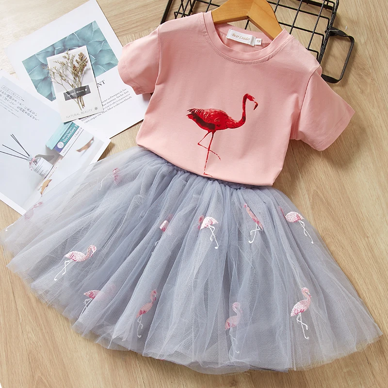 Платья для девочек летний комплект с платьем принтом ананаса детская одежда