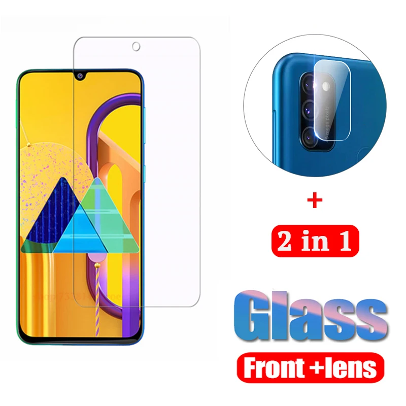 2-в-1 HD 9H Защитное стекло для экрана samsung M30s Закаленное пленка объектива galaxy