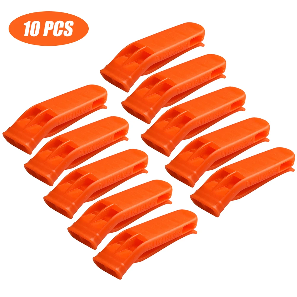 

1/5/10pcs PP Plastic Outdoor Camping Hiking Survival RESCUE Emergency Loud Whistle Sports Match Double Pipe Dual Band Whistle