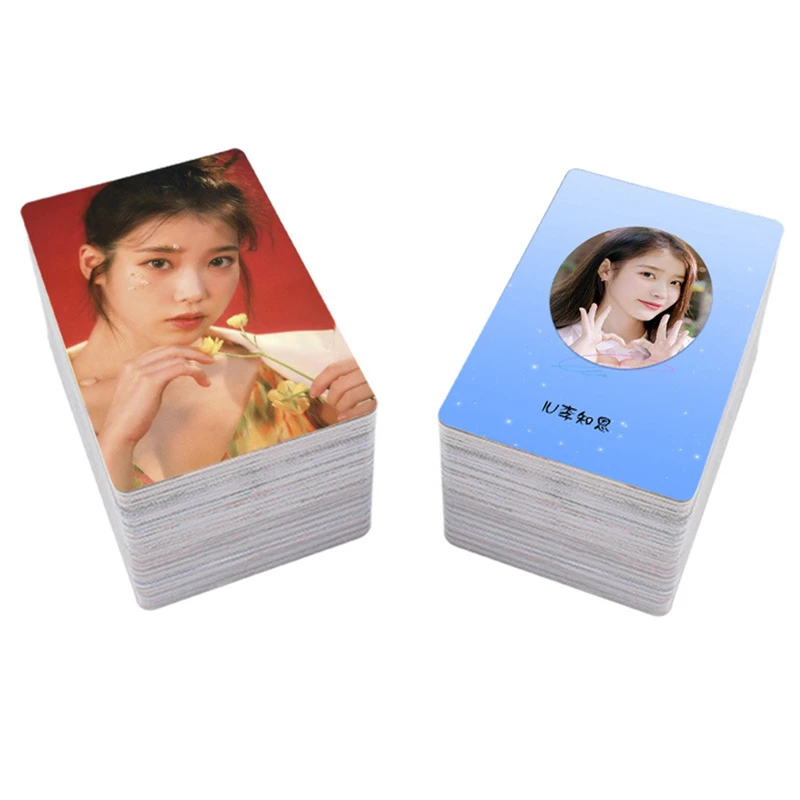 100Pcs/Set KPOP IU Photocards New Album Self Made Paper Lomo Card Photo Post Card For Fans Collection Gift