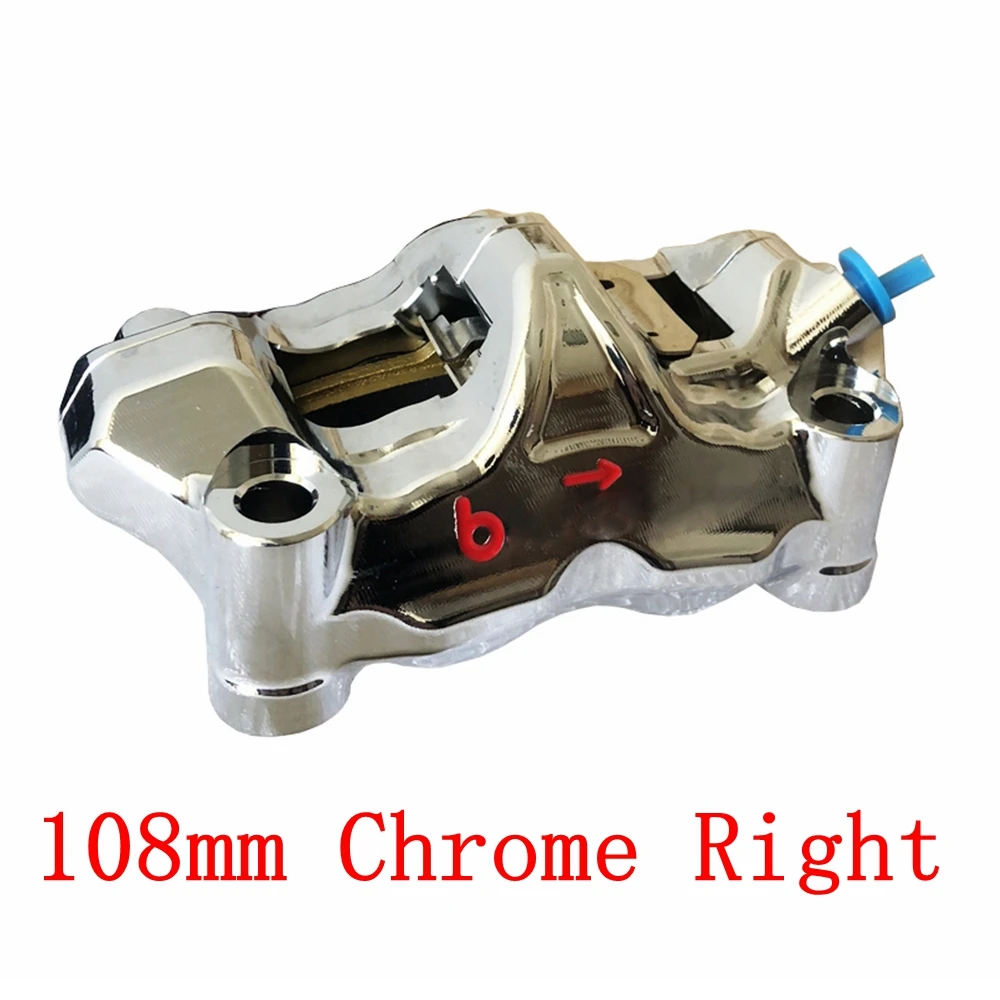 108mm Chrome right Мотоциклетный тормозной суппорт насос 100 мм/108 мм расстояние справа Gp4 Rx для мотоцикла модифицировать для Yamaha Honda Ktm Ducati Kawasaki Suzuki - Цвет: 108mm Chrome right