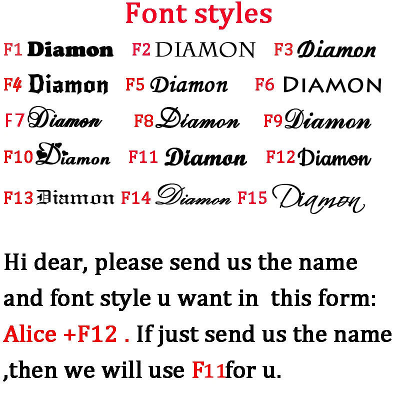 Ожерелье с именем и подвеской Diamon из нержавеющей стали под заказ колье