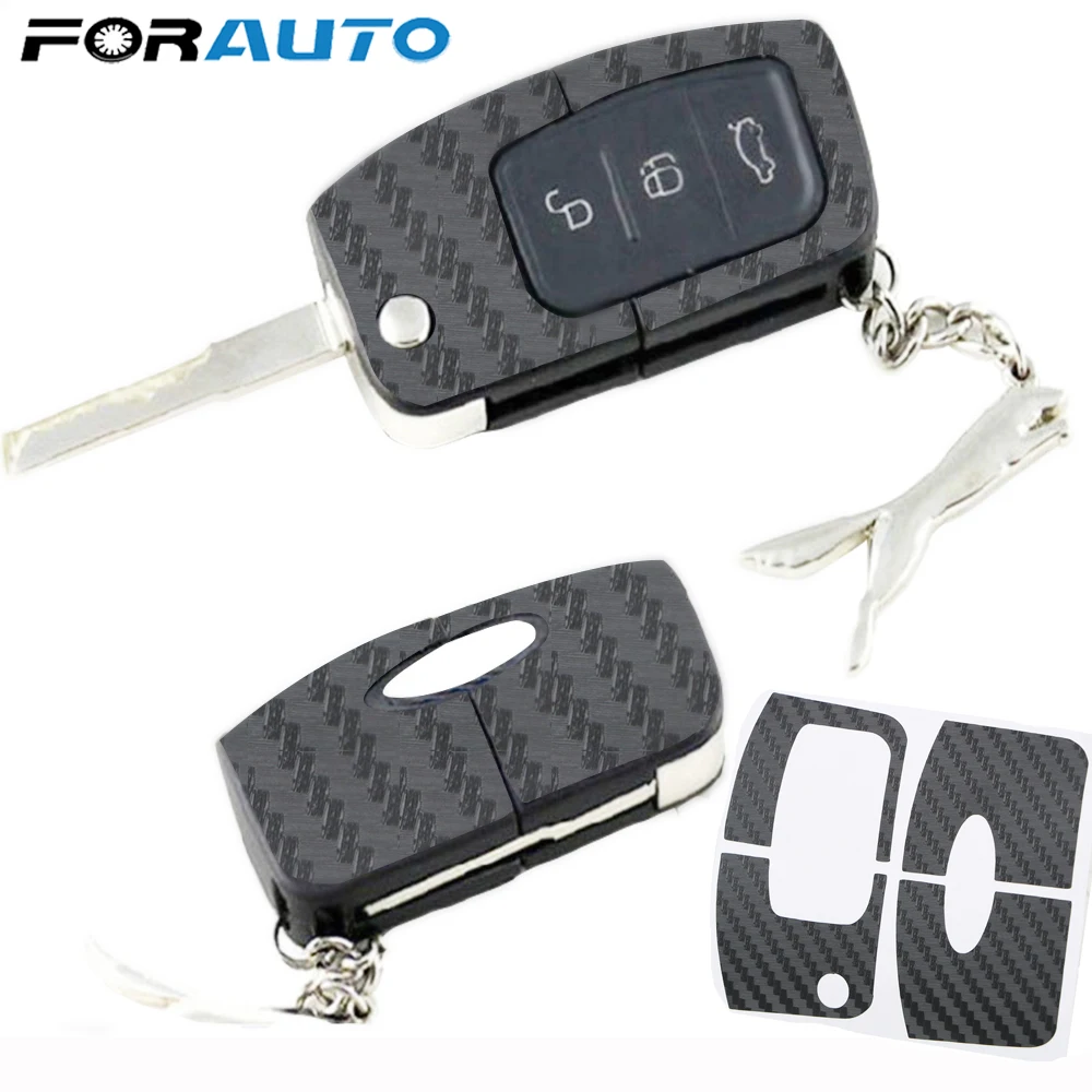 

FORAUTO 1 шт. для Ford Focus Автомобильная наклейка из углеродного волокна защитная наклейка для ключей специальный размер аксессуары для интерьера