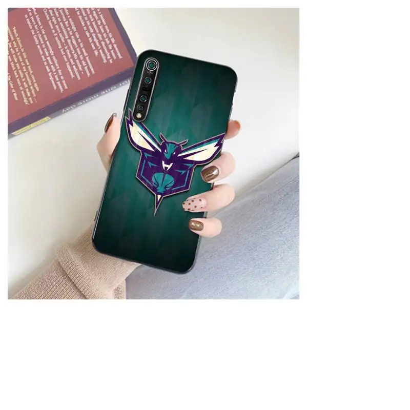 

LJHYDFCNB Hornets Black Soft Phone Case For Xiaomi 8 9 Se 10 10pro Note 2 3 10 MIX2 S MAX2 3 F1 5X